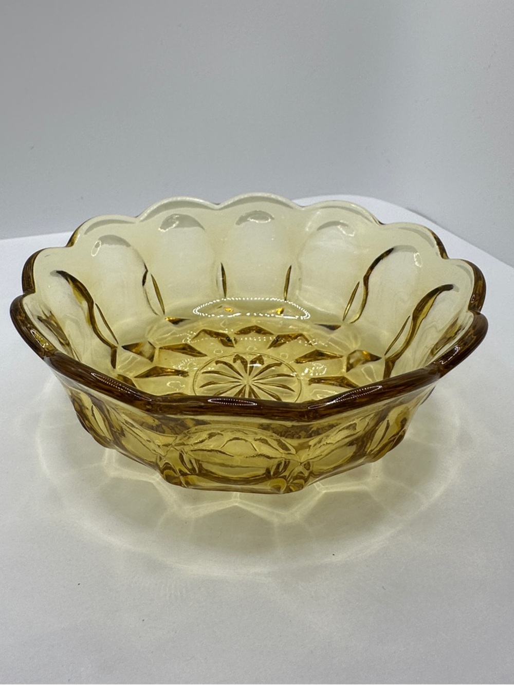 Vintage Fairfield Amber Glass Bowl – Anchor Hocking Serving Dish